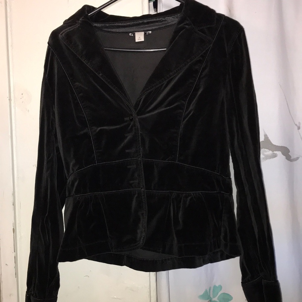 black silky top blazer